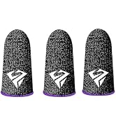 2Pcs Purple Mobile Phone Games Gaming Finger Sleeve Breathable Fingertips Finger Cover Sweatproof...