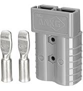 ANKG 350 Amp 600 Volt 2/0 AWG Battery Power Connector (2/0AWG Contact,1Pcs Gray Housing)