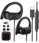 AHFYCIH USB C Headphones Over Ear Hook for iPhone 17e 17 Pro Max 16 15, Open Ear Wrap Around Wire...