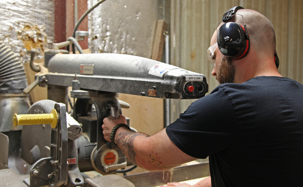 workshop, woodshop, noise suppression, safety, ear muffs