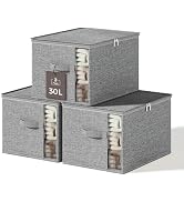 KitHero Clothes Storage Bins with Sturdy Frames, Foldable Clothing Organizer Box for Moving, Swea...