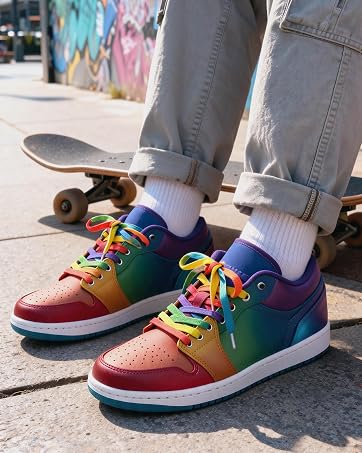 flat rainbow shoe laces