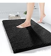 Yimobra Chenille Bathroom Rug, 24x17, Extra Soft Absorbent Bath Rugs, Non-Slip, Bath Mats for Bat...
