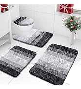 Arotive Microfiber Bathroom Rugs Sets 4 Piece, Extra Soft Absorbent Bath Mats, Machine Wash Dry U...