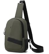 Hoedia Crossbody Sling Bag for Men Women, Shoulder Cross Body Bag EDC Fanny Back Pack with Reflec...