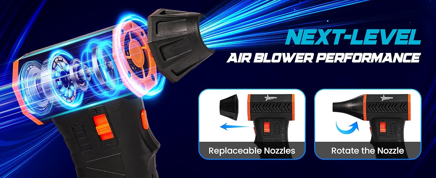 compressed air duster electric air duster portable air blower with led light air duster for pc