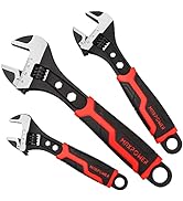 MAXPOWER Adjustable Wrench, Drop Forged Cr-V Steel, Small Spanner Wrenches Set 6 inch 8 inch 10 inch