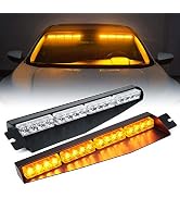 Xprite LED Emergency Visor Strobe Light Bar, Interior Windshield Hazard Warning Caution Lights wi...