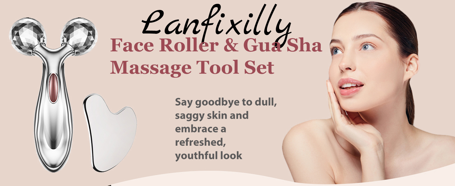 stainless steel gua sha face roller metal gua sha facial tool facial massager face sculpting tool