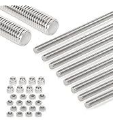 Arwnnklo 8 Pcs 304 Stainless Steel M6 Fully Threaded Rod,10"(255mm) Long Threaded Rod,Right Hand ...