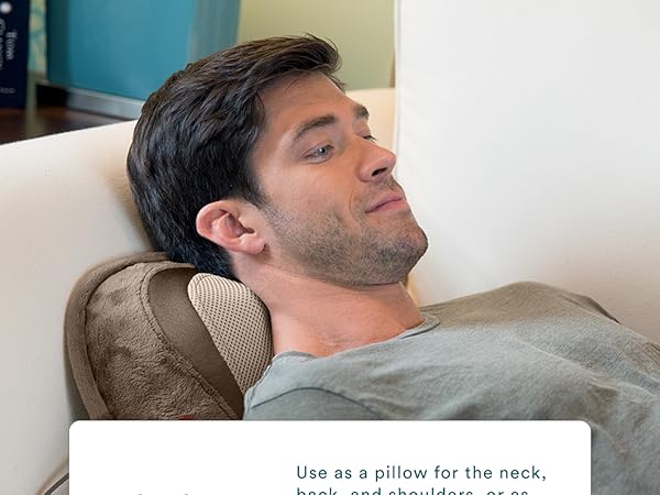 man using cushion pillow