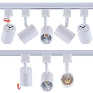 mirrea 6 Pack LED Track Lighting Heads Compatible with Single Circuit H Type Track Lighting Rail