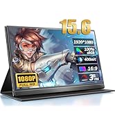 Bimo Portable Monitor 15.6'' 1080P HD USB-C Laptop Monitor HDMI Computer HDR Display with Smart C...