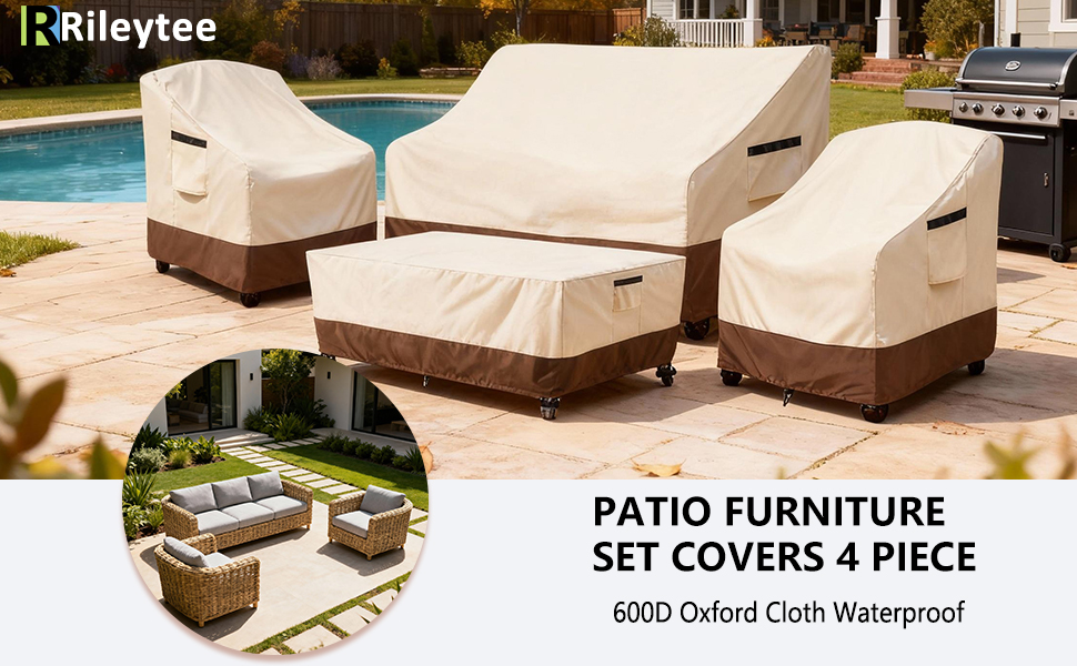 Patio Furniture Covers 4pc