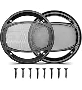 NuIth 6.5 Inch Car Audio Speaker Hollow Mesh Subwoofer Grill, 6 1/2 Inch Sub Woofer Cover Grill D...