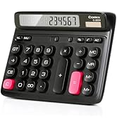 Comix Desk Calculator with 12 Digits Large LCD Display, Solar Battery Dual Power, Large Computer ...