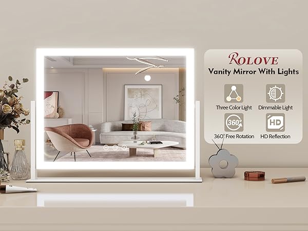 lighted vanity mirror tabletop desk vanity mirror with lights