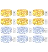 inkgear 12 Pack Fairy Lights with Timer - Battery Operated 3 Modes, 7ft 20 LED Waterproof Indoor ...