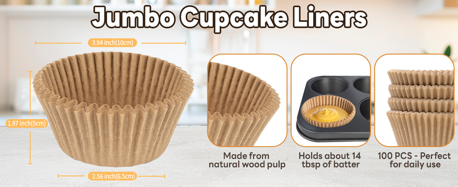 jumbo cupcake liners