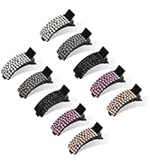CWJCYTNSN 10 Pcs Small Rhinestone Hair Clips for women Mixcolor Hair Clips for Styling Cute Makeu...