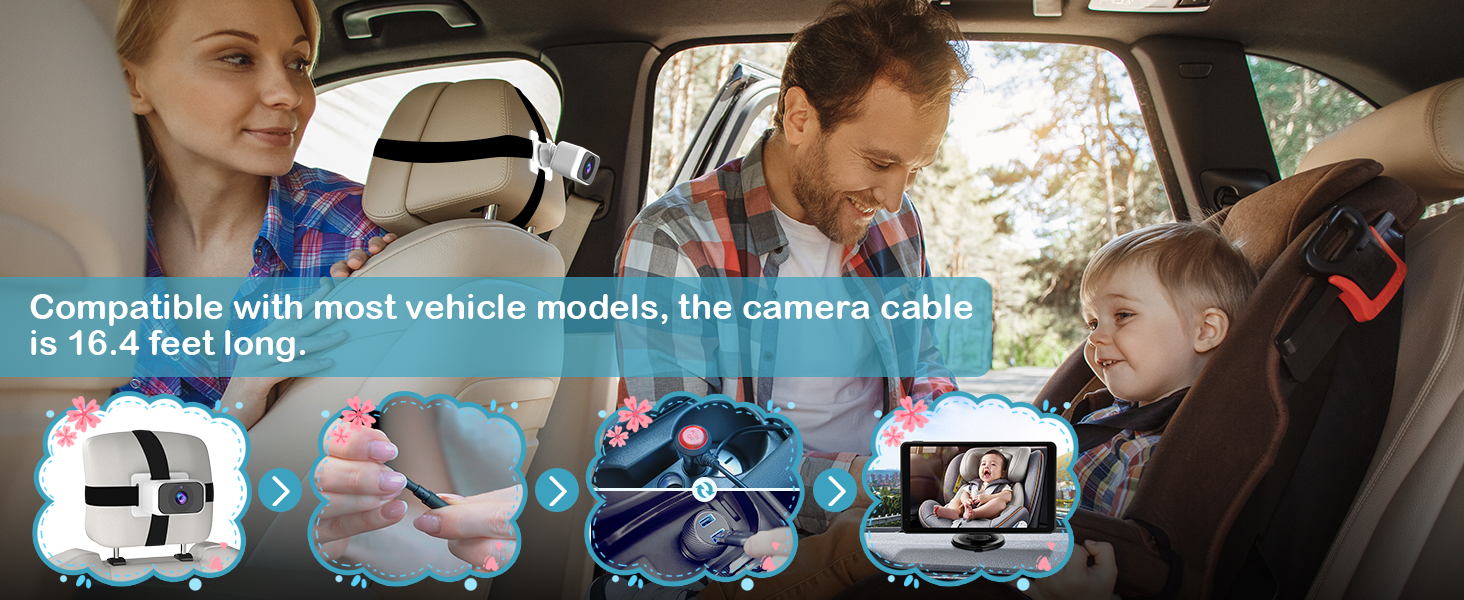 car camera for baby 2 cameras