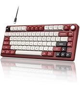 RK ROYAL KLUDGE R75 Mechanical Keyboard Wired with Volume Knob, 75% Keyboard Gasket Mounted, RGB ...