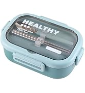 Ausenzup Stainless Steel Lunch Box, 2 Compartment Bento Box for Adults, Easy to Clean, Leak-Proof...
