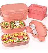 Adults Bento Lunch Box Set with Lunch Bag, 3-Tier Stackable Leak-Proof Lunch Containers, BPA-Free...