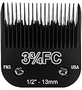 Detachable Steel Pet Dog Clipper Blades,Size-3 3/4FC,Compatible with Andis Cut Length 1/2"(13mm),...