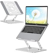 Axbima Aluminum Laptop Stand for Desk – Adjustable Ergonomic Laptop Riser, Foldable & Portable Ho...