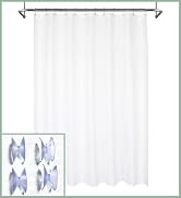 water proof shower curtain white with suction cups