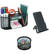 Neudeco Desk Organizer School Supplies Set including Metal Mesh Desktop Organization, Business Ca...