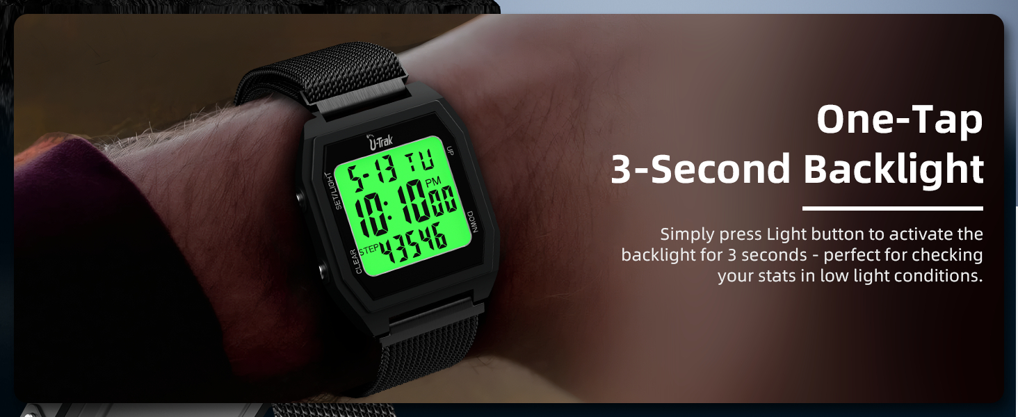 U-Trak 3D Pedometer Watches for Walking