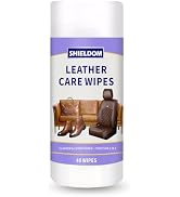 SHIELDOM Leather Cleaner & Conditioner Wipes - Clean, Condition & Protect Leather, UV Protection ...