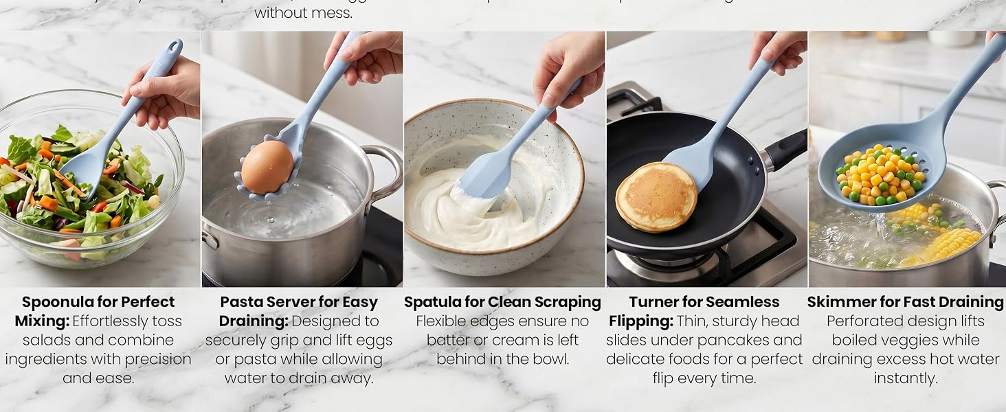 silicone kitchen utensils set
