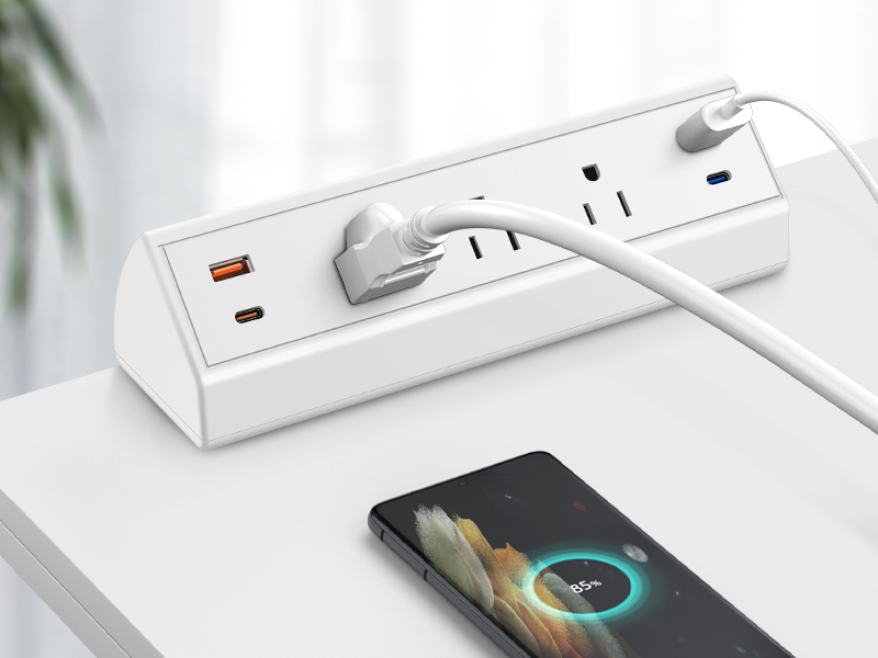 Desk Edge Mount Power Strip