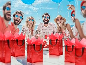 Red gift bags