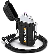 LcFun Electric Lighter USB C Rechargeable Plasma Lighter Windproof Flameless Arc Lighters, Waterp...