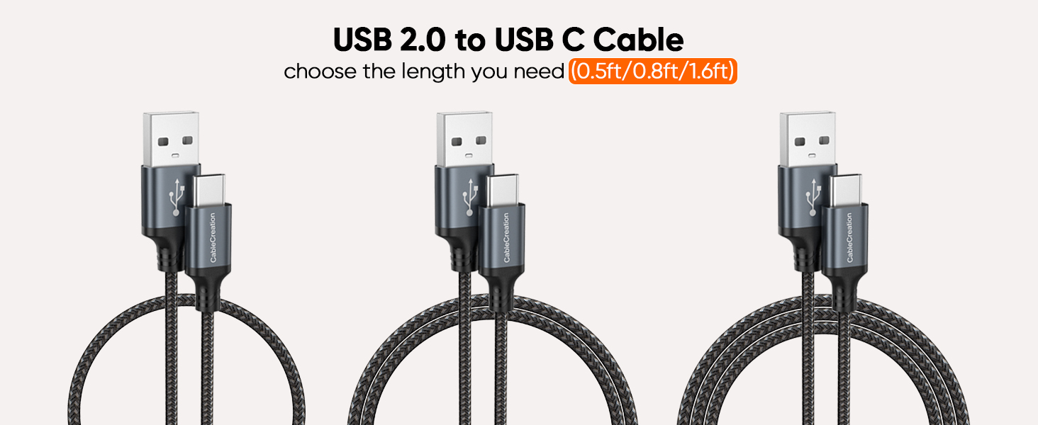USB to usb c cable short