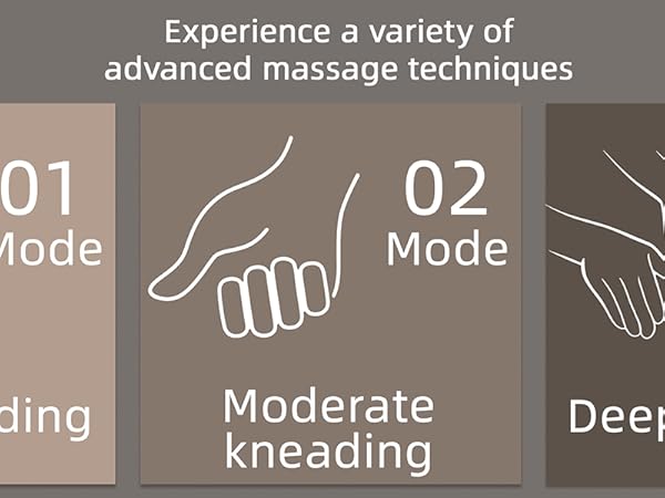 3 Customizable Massage Modes