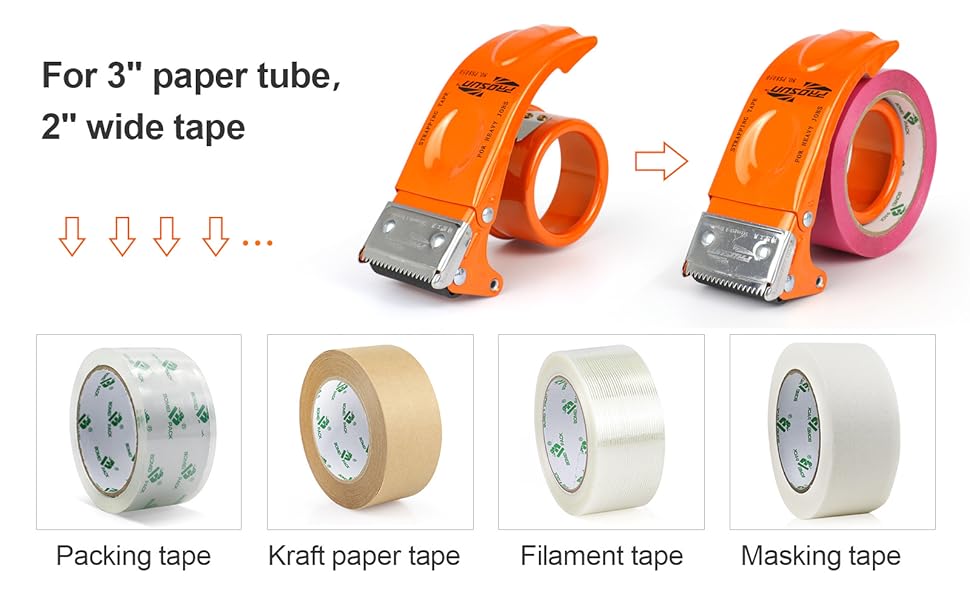 Packing tape dispenser