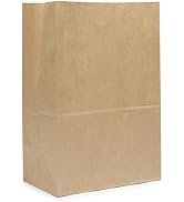 PABCK 50Pcs 3.5x2x6.7 inch Flat Bottom Brown Small Kraft Paper Wax Bags for Home Kitchen Food Sto...