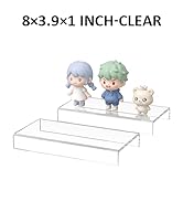 Sezanrpt Acrylic Shelf Riser 8x3.9x1 pack of 2, Countertop Acrylic Display Storage Organizer for ...