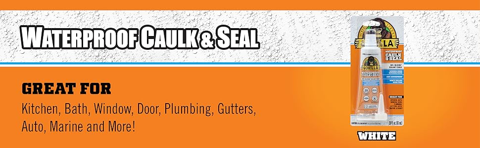 Gorilla Caulk and Seal Silicone Sealant squeeze tube