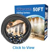 Misters for Outside Patio,Outdoor Water Misting Cooling System,50FT|15M.Backyard Mist Hose Kit for
