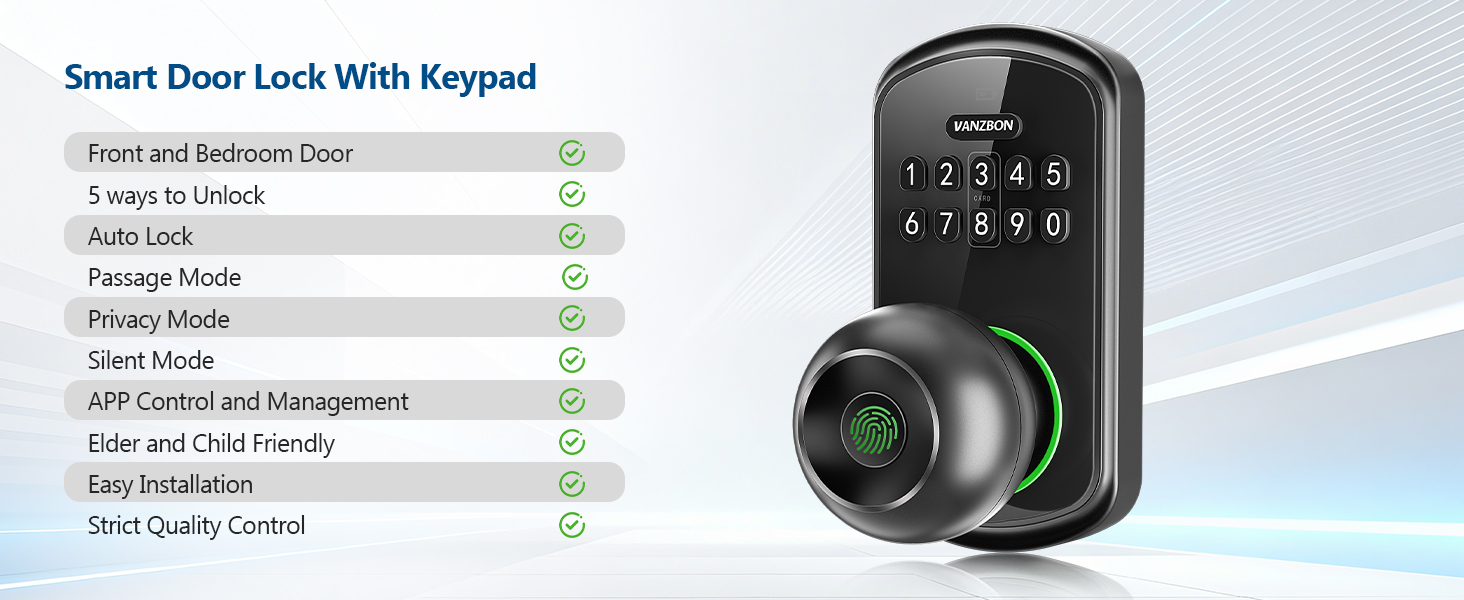 keypad door lock with code