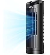JRD 13'' Tower Fan with 3 Speeds, 80° Oscillating, 23ft/s Bladeless Desk Fan, Quiet Operation, Co...