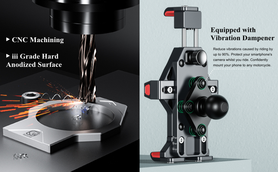 CNC machining and iii grade hard anodized surface