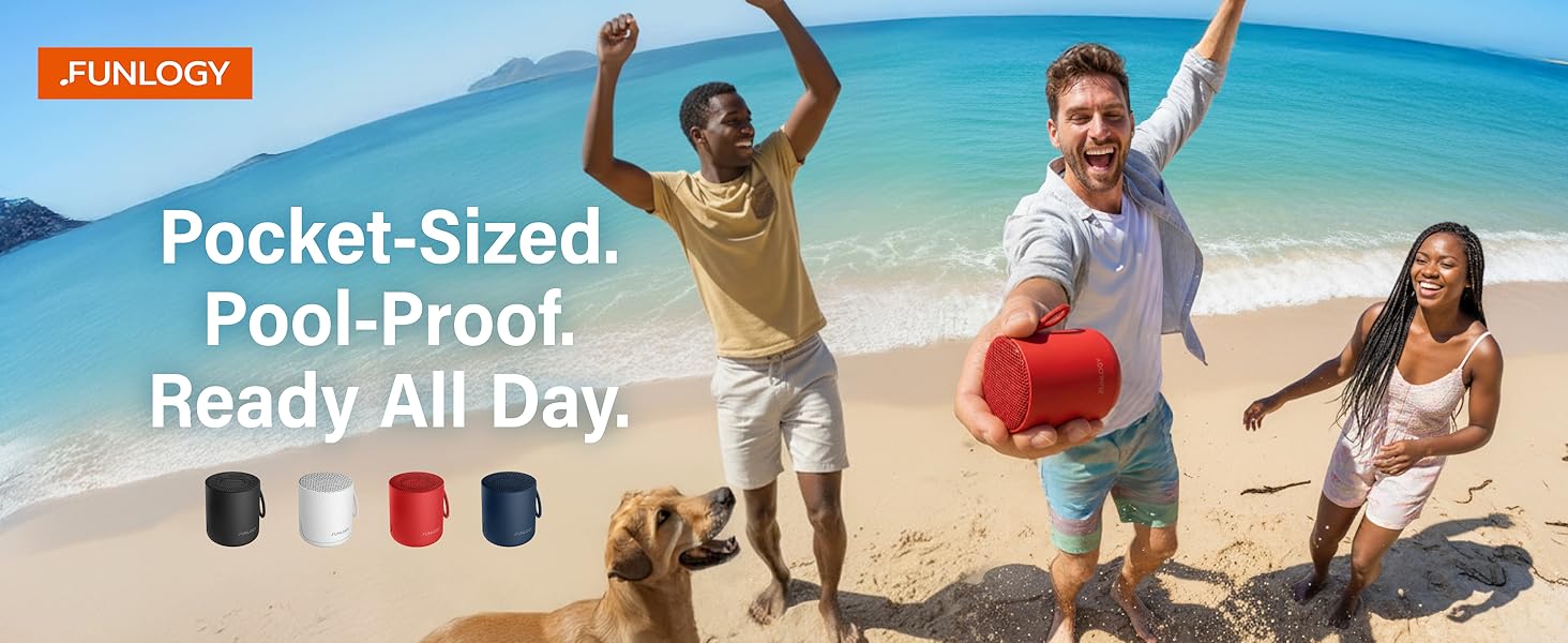 FUNLOGY Portable Mini2 Pocket-Sized. Pool-Proof. Ready All Day.