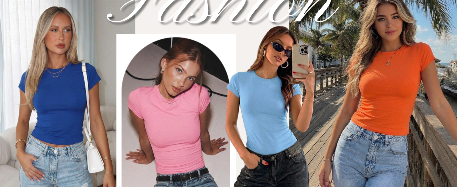 women fitted shirts short sleeve tops summer clothes
